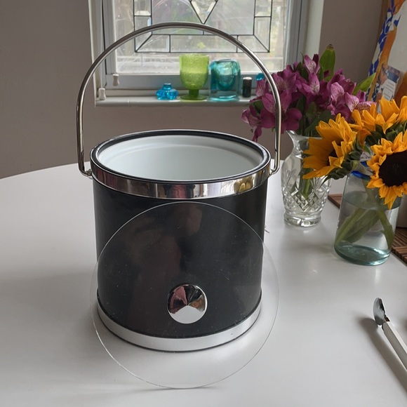 Vintage Ice Bucket w/ Four and Tongs - Picture 7 of 11